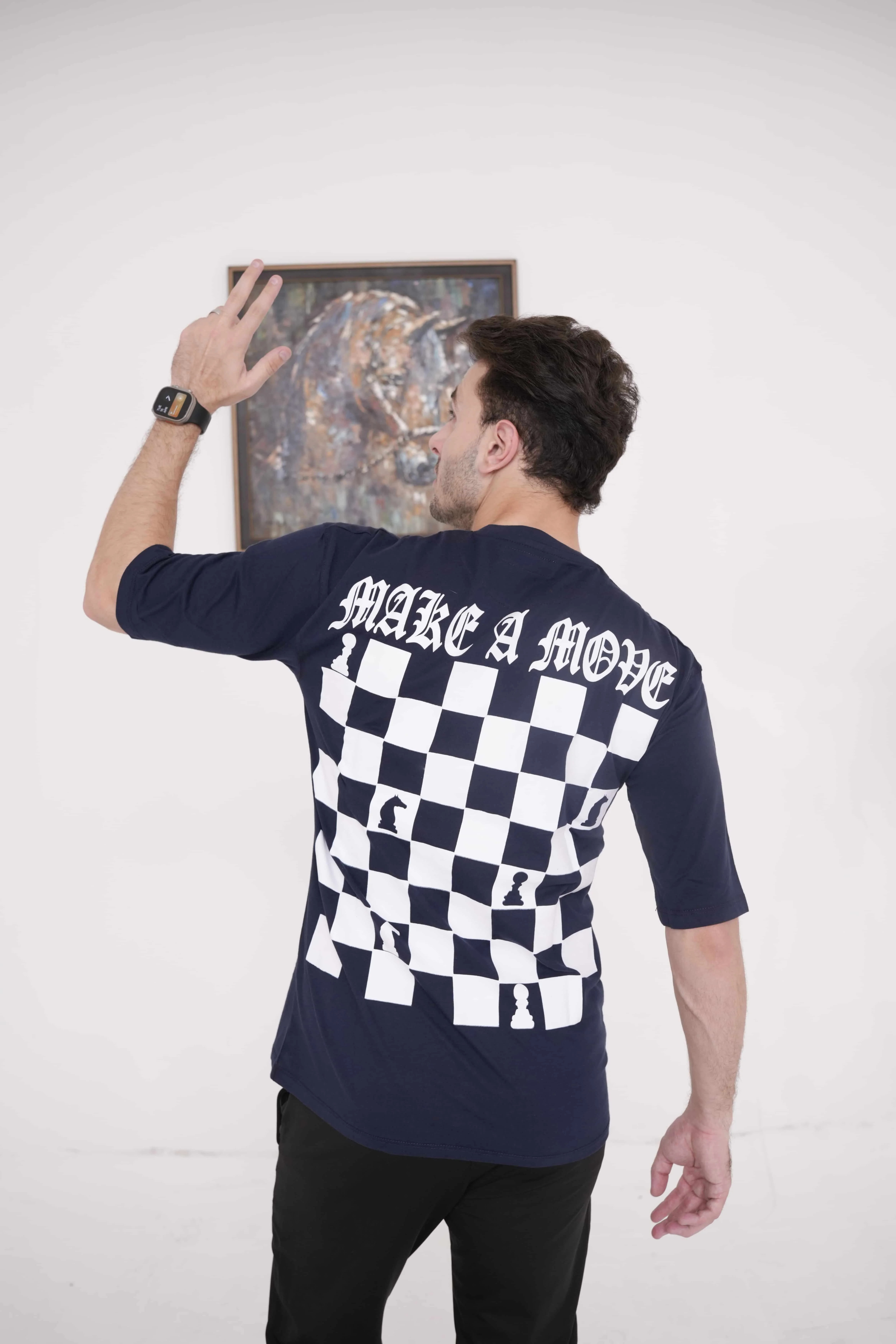 Navy OverSize Chess