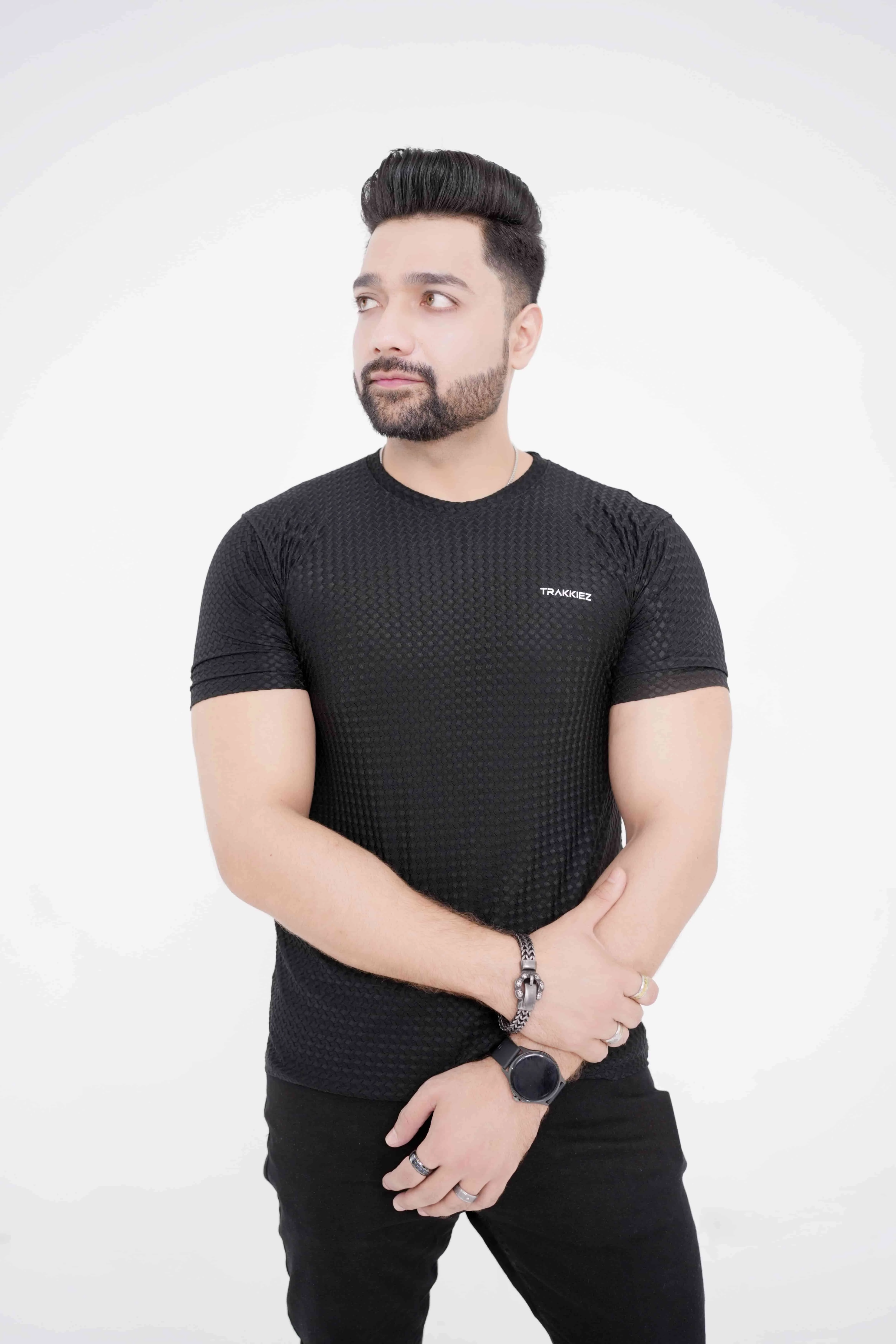 Trakkiez Plain Black T-Shirt